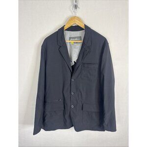 Eddie Bauer Travex Blazer Mens 44 Black  Travel Sport Coat
